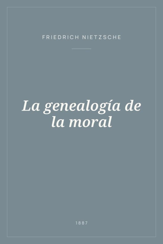 Portada de La genealogía de la moral