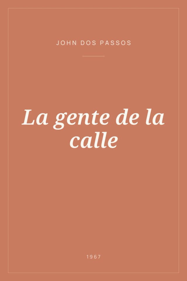 Portada de La gente de la calle