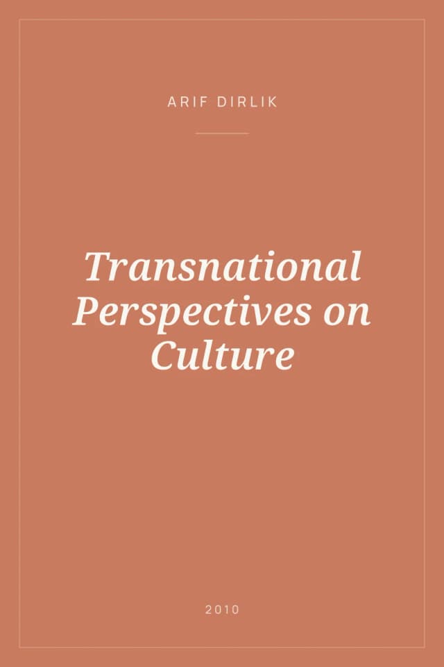 Portada de Transnational Perspectives on Culture