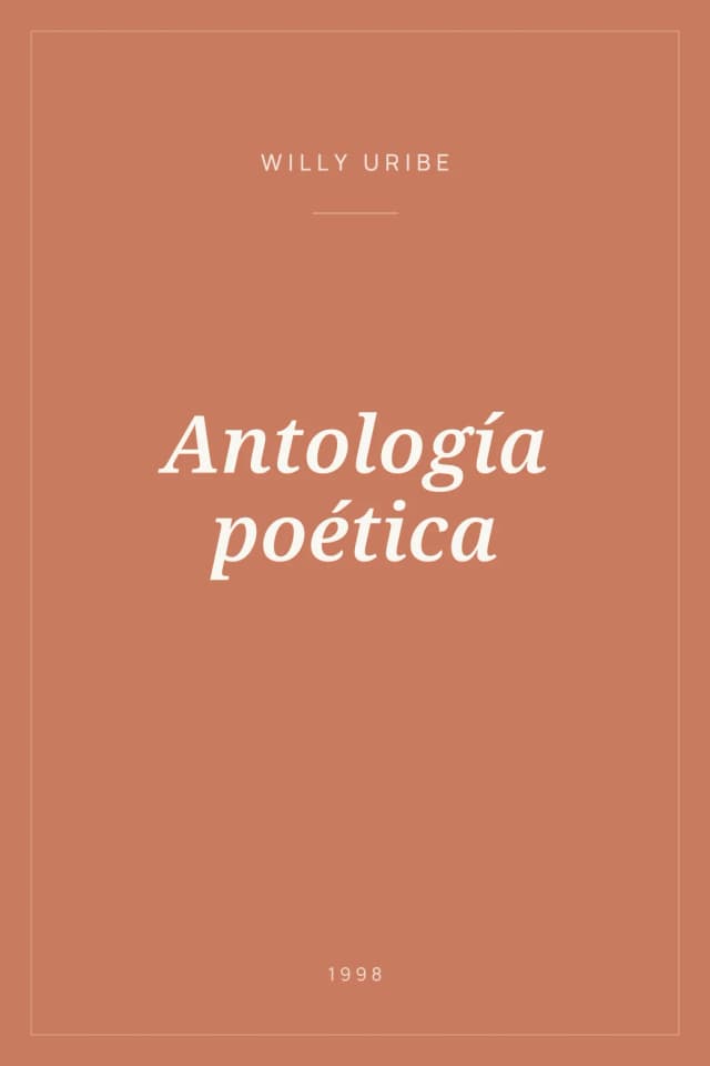 Portada de Antología poética