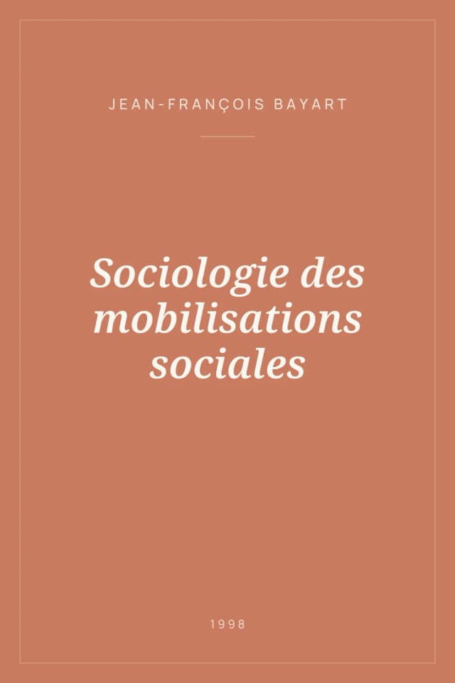 Portada de Sociologie des mobilisations sociales