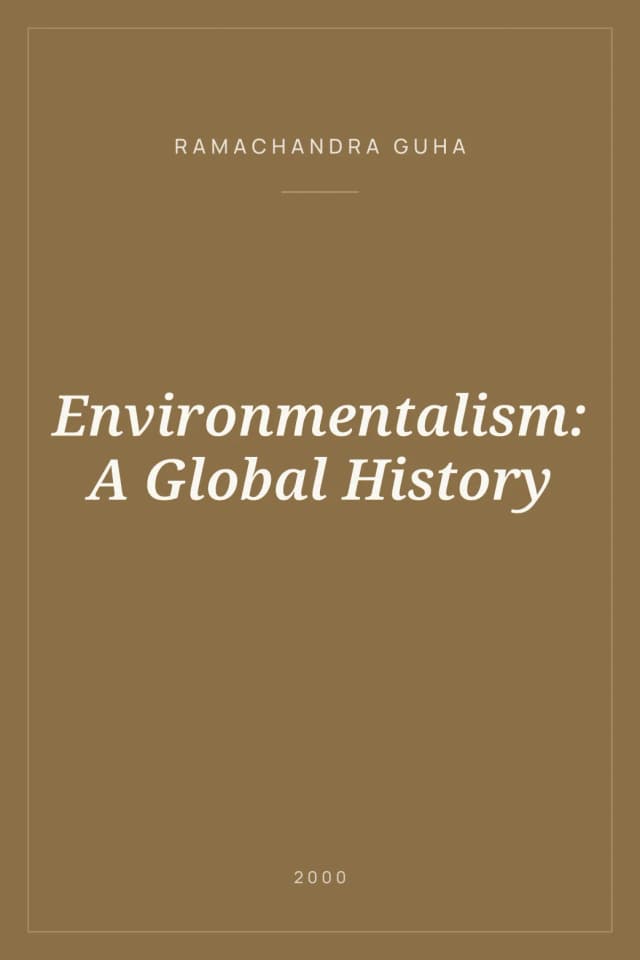 Portada de Environmentalism: A Global History