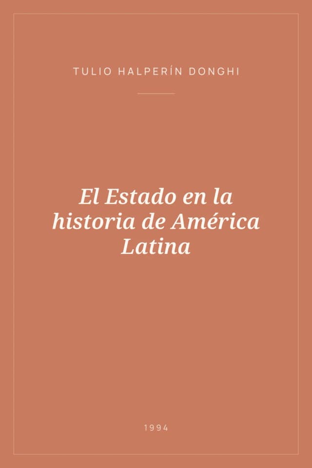 Portada de El Estado en la historia de América Latina