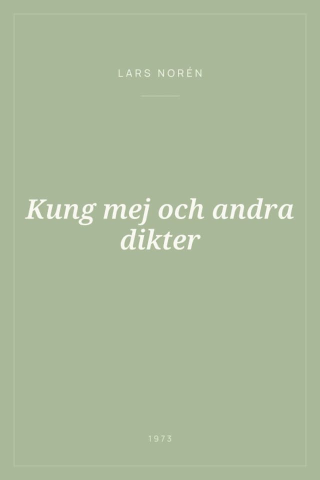 Portada de Kung mej och andra dikter