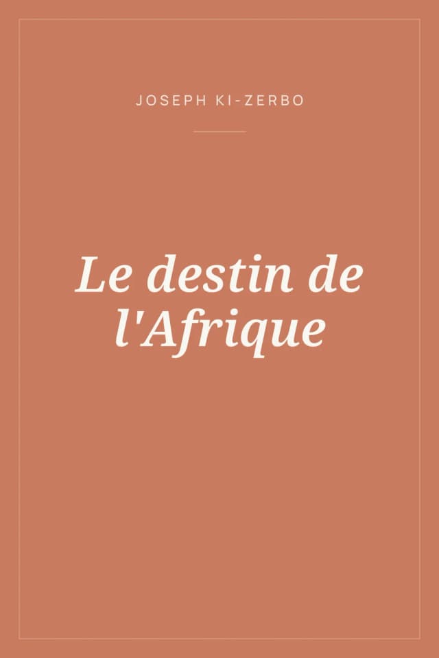 Portada de Le destin de l'Afrique