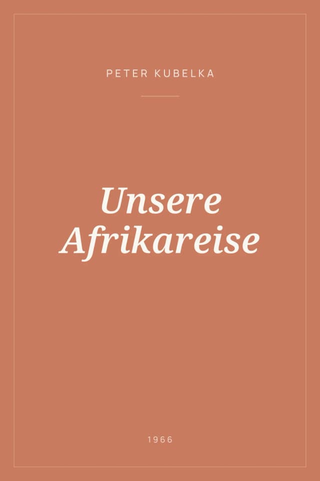 Portada de Unsere Afrikareise