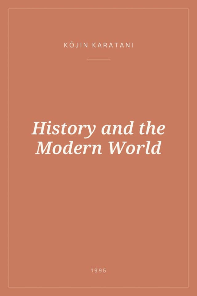 Portada de History and the Modern World