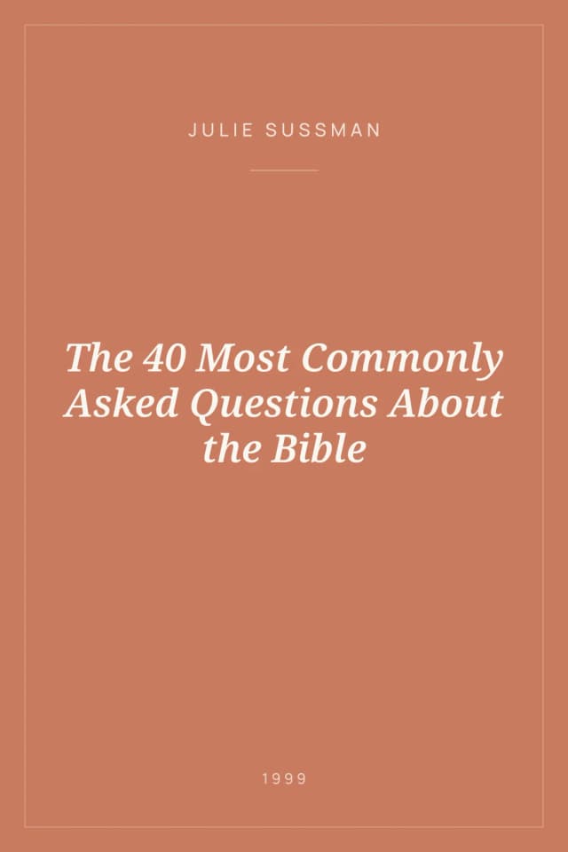 Portada de The 40 Most Commonly Asked Questions About the Bible
