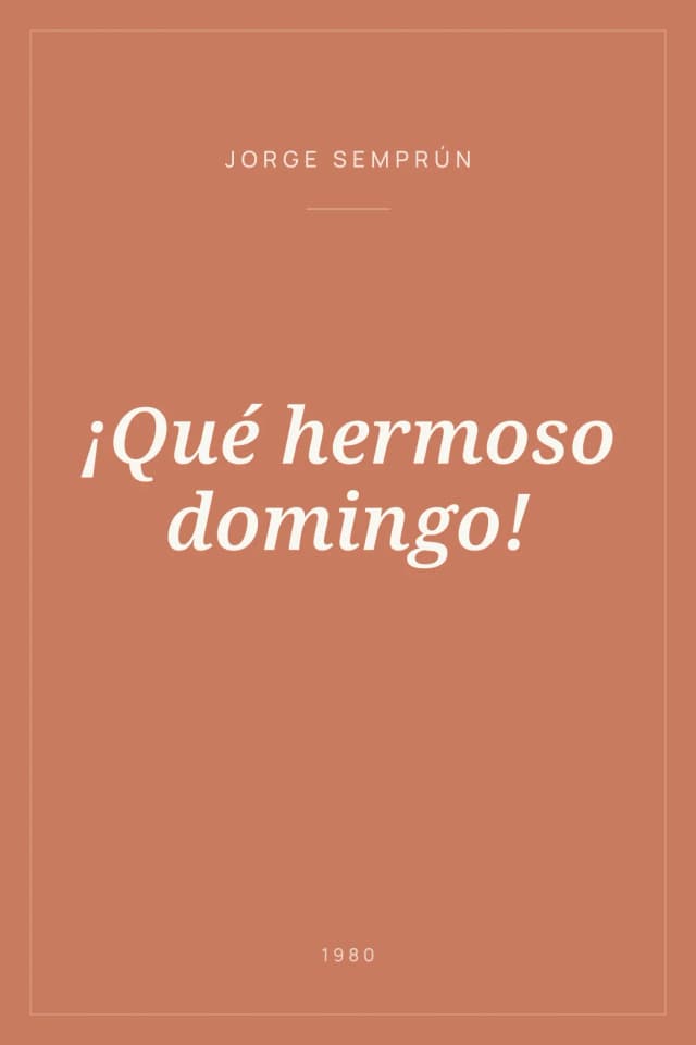Portada de ¡Qué hermoso domingo!