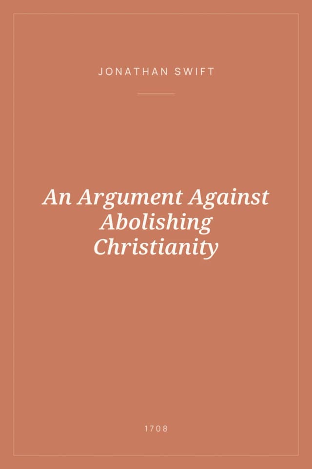 Portada de An Argument Against Abolishing Christianity