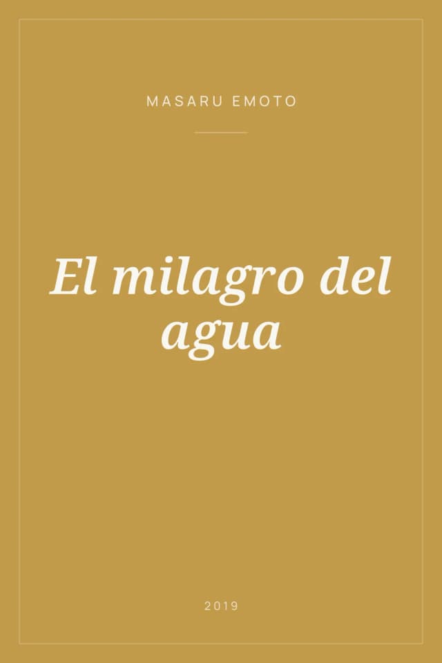 Portada de El milagro del agua