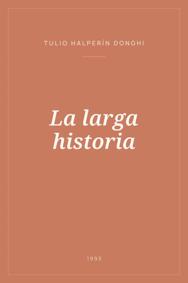 Portada de La larga historia