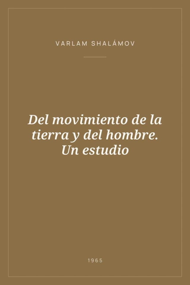 Portada de Del movimiento de la tierra y del hombre. Un estudio