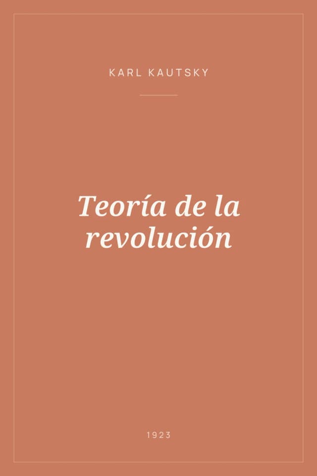 Portada de Teoría de la revolución