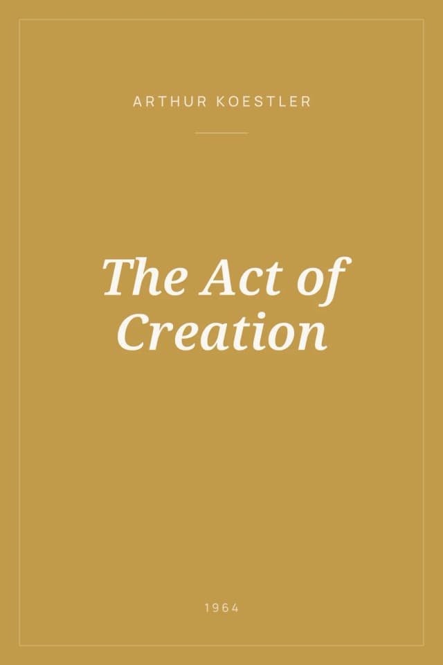 Portada de The Act of Creation