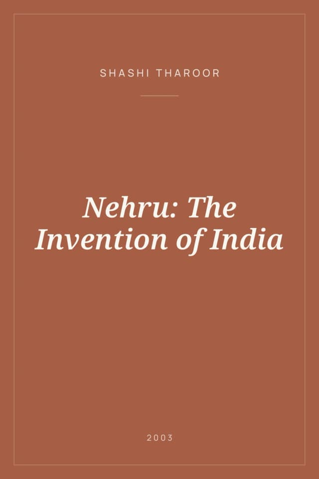 Portada de Nehru: The Invention of India