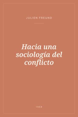 Portada de Hacia una sociología del conflicto