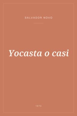 Portada de Yocasta o casi