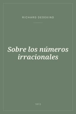 Portada de Sobre los números irracionales