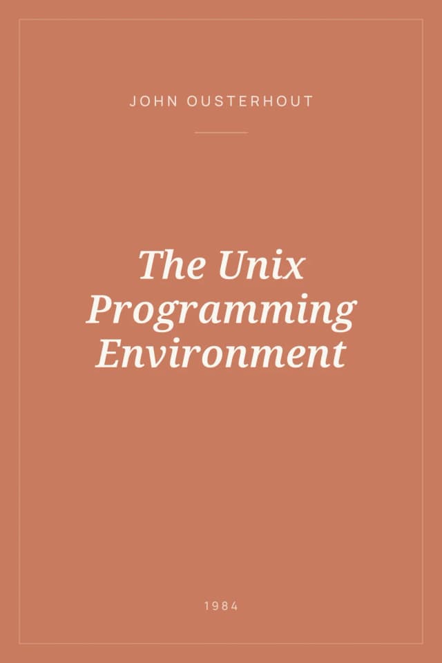 Portada de The Unix Programming Environment