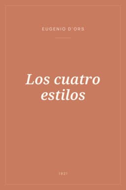 Portada de Los cuatro estilos
