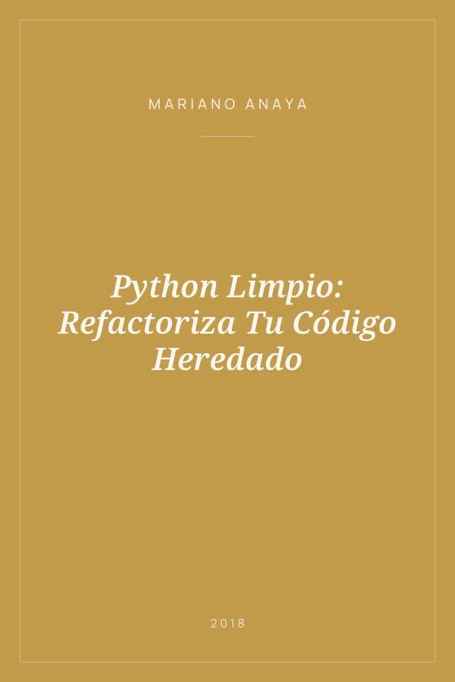 Portada de Python Limpio: Refactoriza Tu Código Heredado