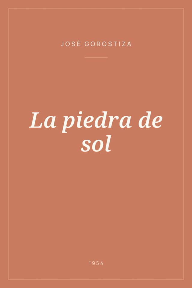 Portada de La piedra de sol