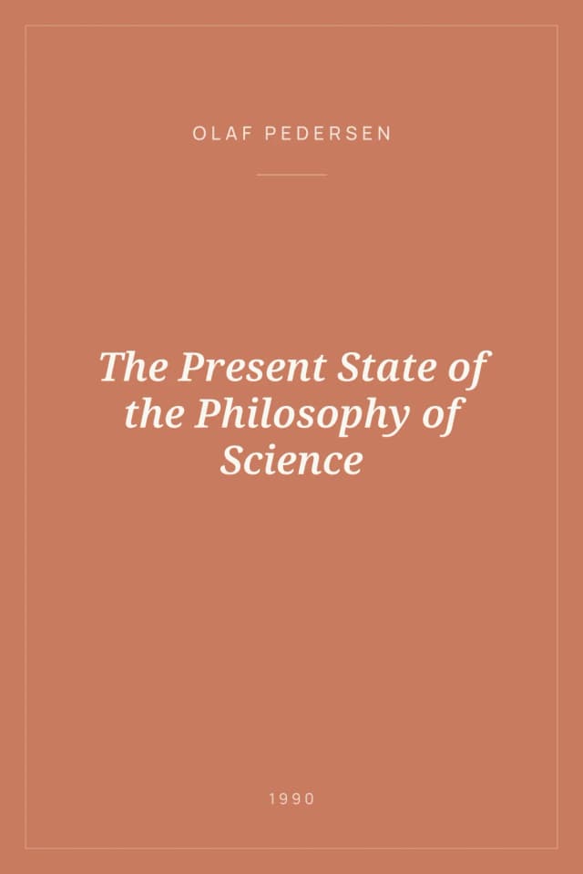 Portada de The Present State of the Philosophy of Science
