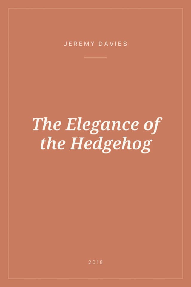 Portada de The Elegance of the Hedgehog