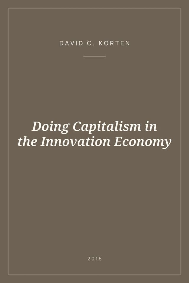 Portada de Doing Capitalism in the Innovation Economy