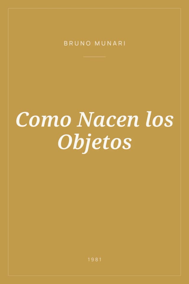Portada de Como Nacen los Objetos