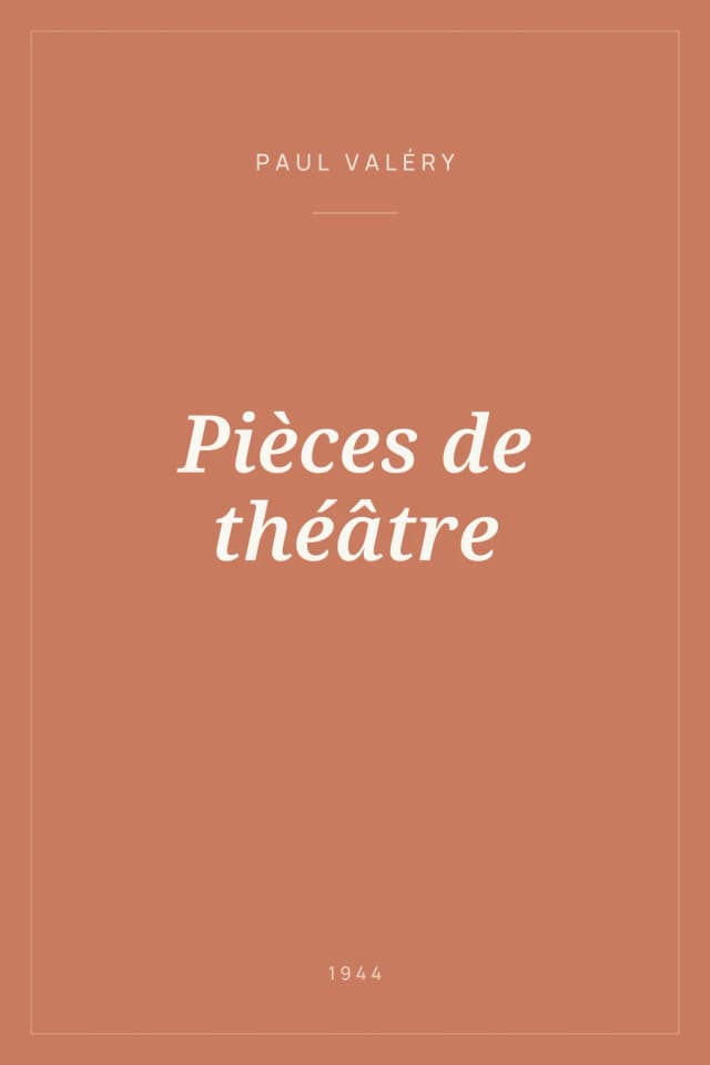 Portada de Pièces de théâtre
