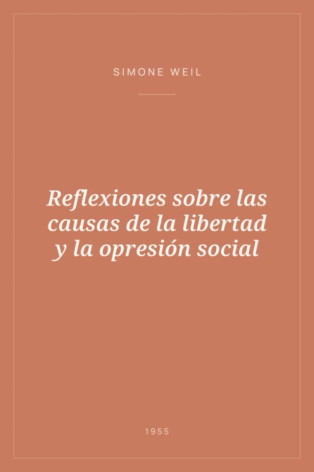 Portada de Reflexiones sobre las causas de la libertad y la opresión social