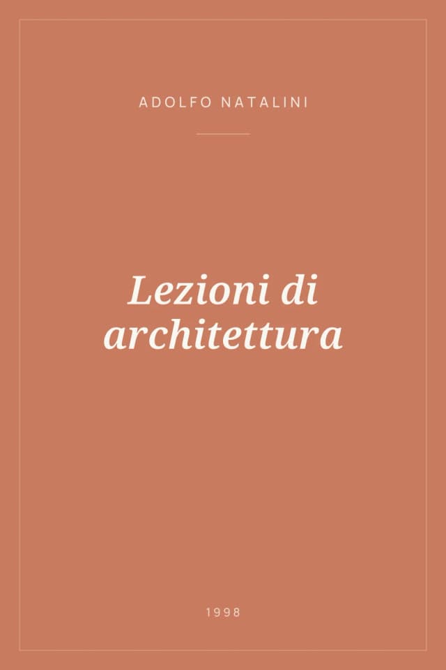 Portada de Lezioni di architettura