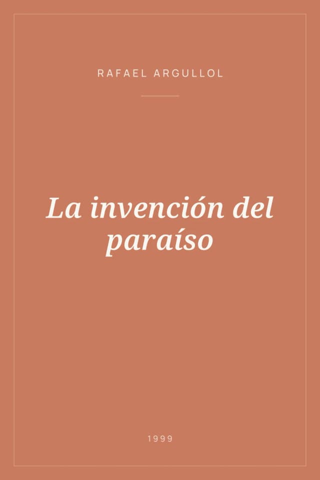 Portada de La invención del paraíso