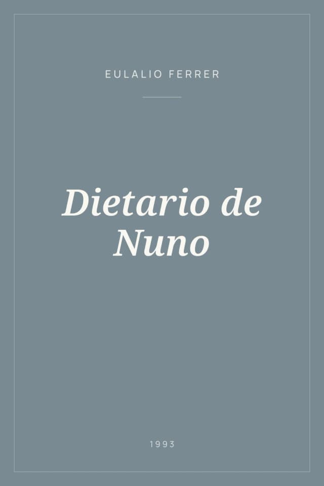 Portada de Dietario de Nuno