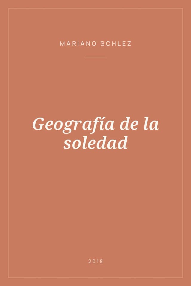 Portada de Geografía de la soledad