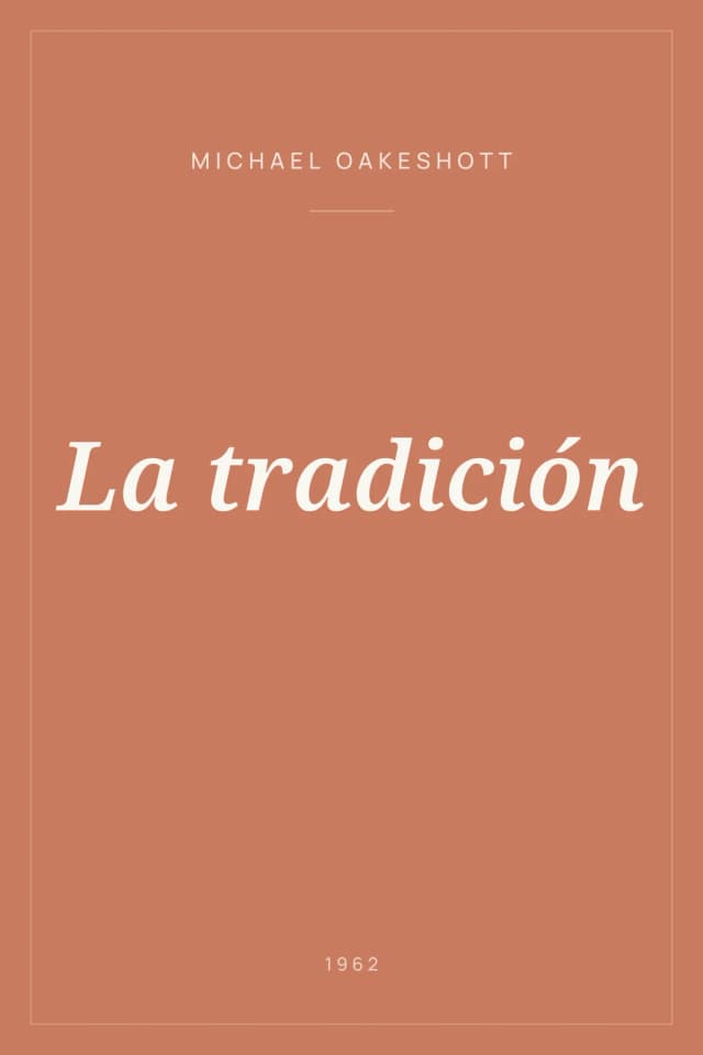 Portada de La tradición