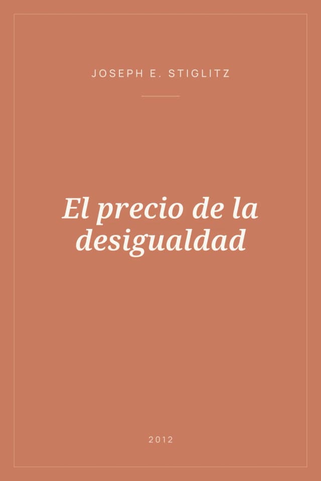 Portada de El precio de la desigualdad