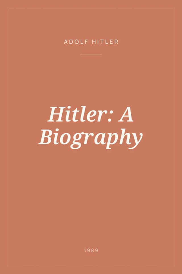 Portada de Hitler: A Biography