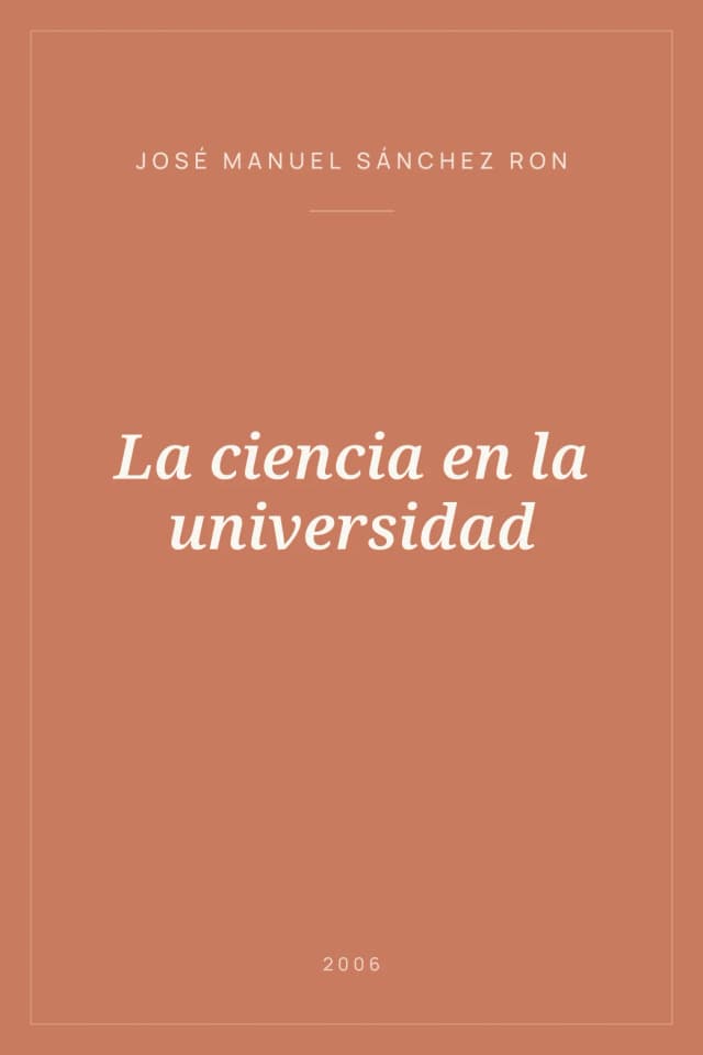 Portada de La ciencia en la universidad