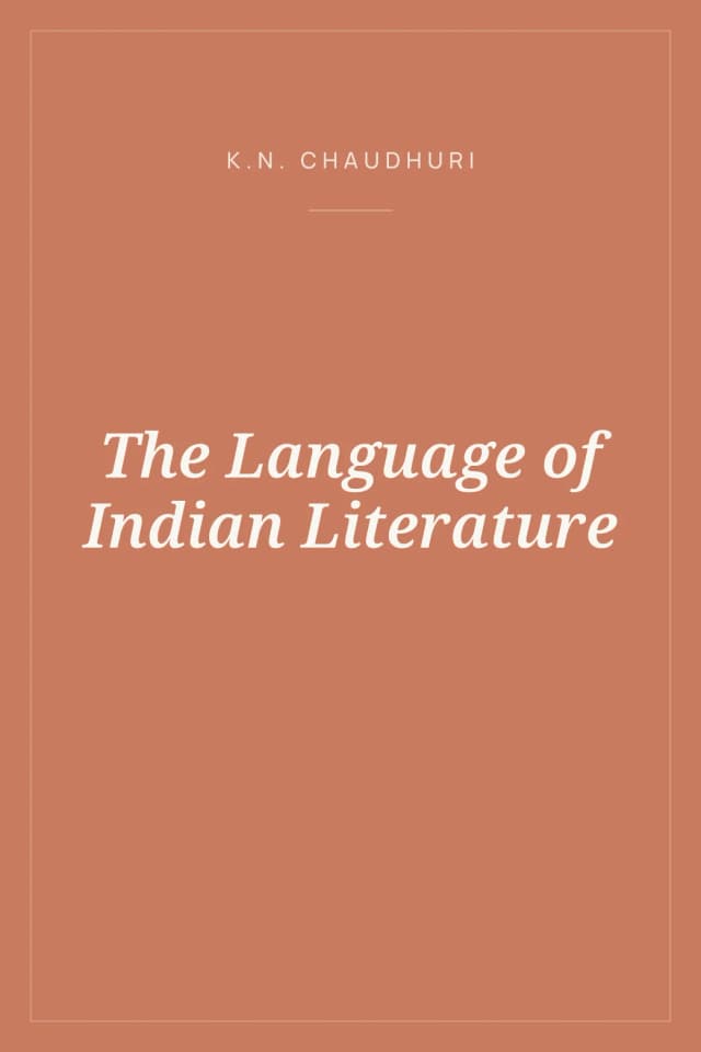 Portada de The Language of Indian Literature