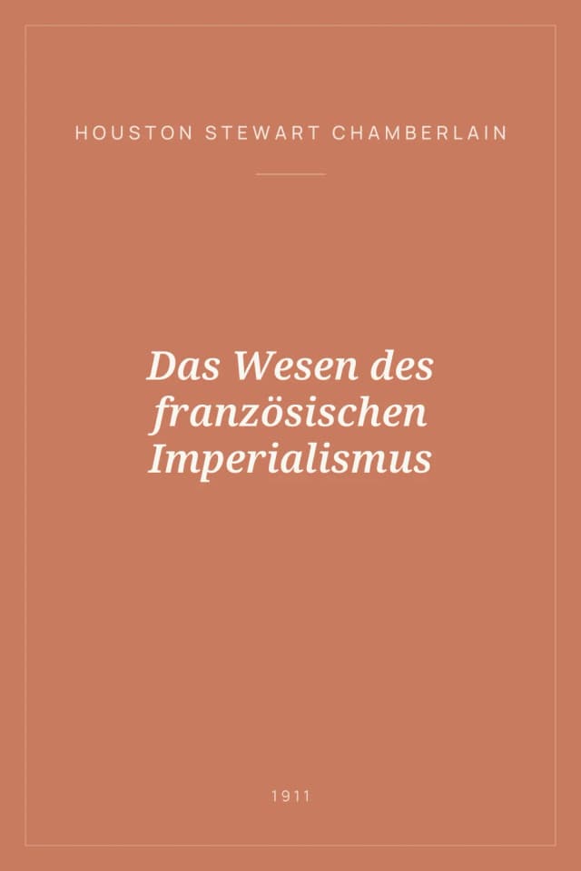 Portada de Das Wesen des französischen Imperialismus