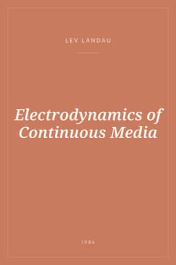 Portada de Electrodynamics of Continuous Media