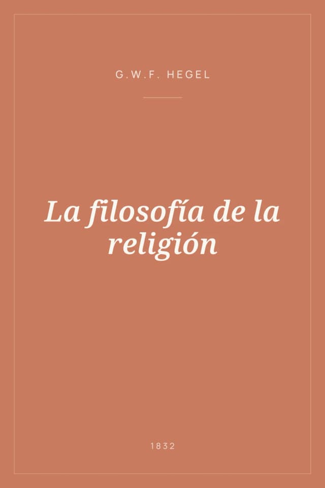 Portada de La filosofía de la religión