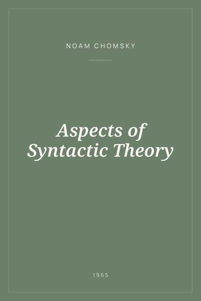 Portada de Aspects of Syntactic Theory