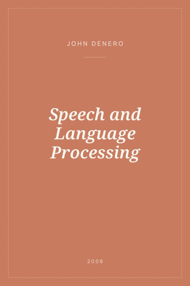 Portada de Speech and Language Processing