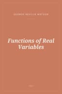 Portada de Functions of Real Variables