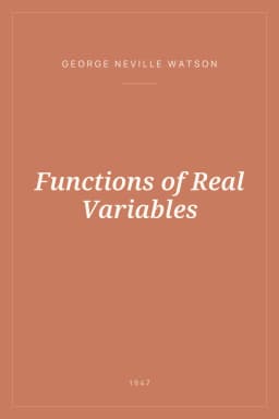 Portada de Functions of Real Variables