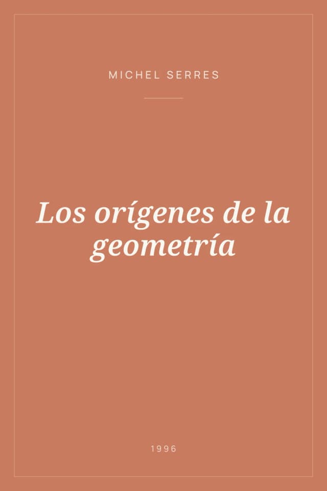 Portada de Los orígenes de la geometría